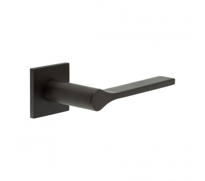 CRES GRADE 316 CR-105 Fixed Dead Door Handle On Square Rose - Dark Bronze PVD
