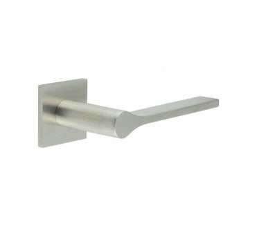 CRES GRADE 316 CR-105 Fixed Dead Door Handle On Square Rose - Satin Stainless Steel