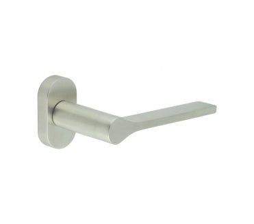 CRES GRADE 316 CR-105 Multipoint Handle On Oval Rose - Satin Stainless Steel