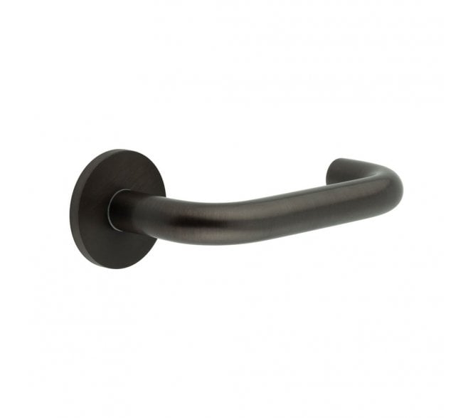 CRES GRADE 316 CR-106 Fixed Dead Door Handle On Round Rose - Dark Bronze PVD