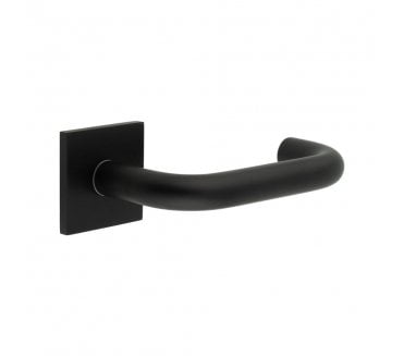 CRES GRADE 316 CR-106 Fixed Dead Door Handle On Square Rose - Matt Black PVD