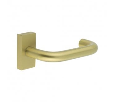 CRES GRADE 316 CR-106 Multipoint Handle On Rectangular Rose - Satin Brass PVD