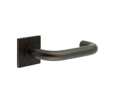 CRES GRADE 316 CR-106 Sprung Door Handle On Square Rose - Dark Bronze PVD