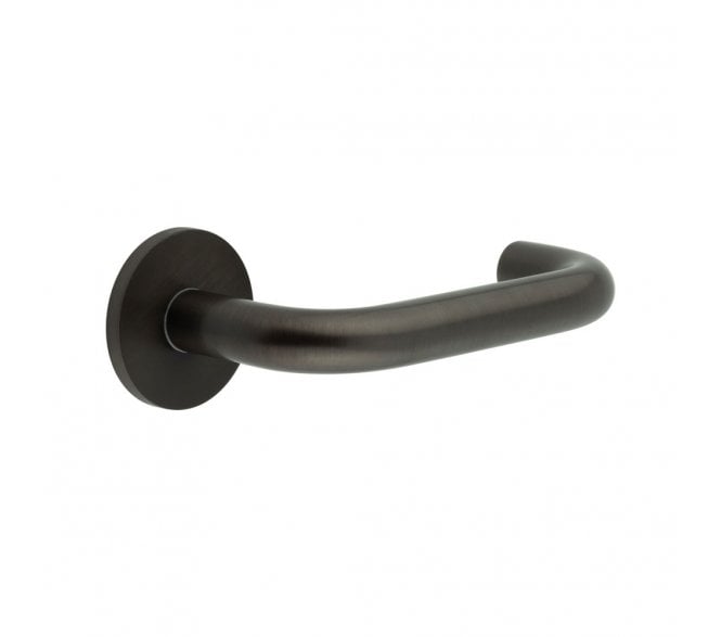 CRES GRADE 316 CR-106 Unsprung Door Handle On Round Rose - Dark Bronze PVD