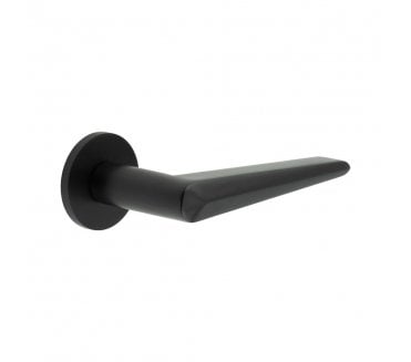 CRES GRADE 316 CR-107 Fixed Dead Door Handle On Round Rose - Matt Black PVD
