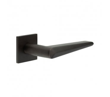 CRES GRADE 316 CR-107 Fixed Dead Door Handle On Square Rose - Dark Bronze PVD