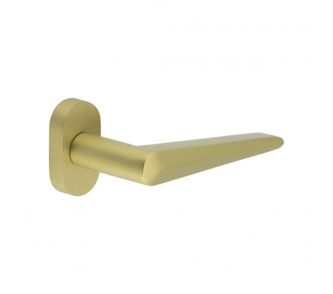 CRES GRADE 316 CR-107 Multipoint Handle On Oval Rose - Satin Brass PVD