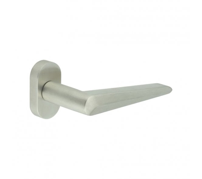 CRES GRADE 316 CR-107 Multipoint Handle On Oval Rose - Satin Stainless Steel