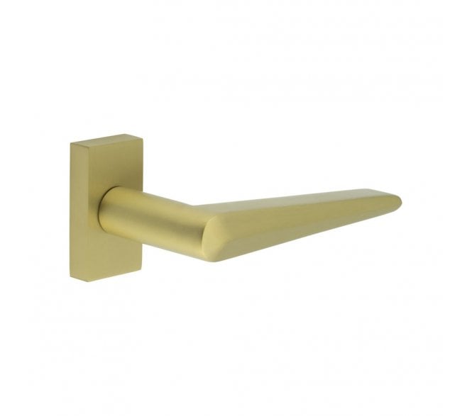 CRES GRADE 316 CR-107 Multipoint Handle On Rectangular Rose - Satin Brass PVD