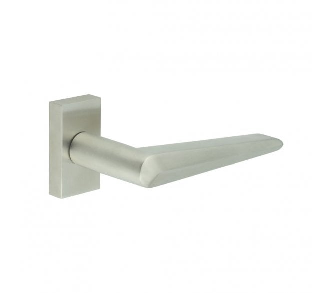 CRES GRADE 316 CR-107 Multipoint Handle On Rectangular Rose - Satin Stainless Steel