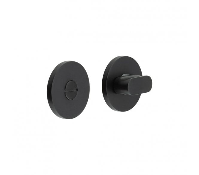 CRES GRADE 316 CR-801 Bathroom Turn & Release Set On Round Rose - Matt Black PVD