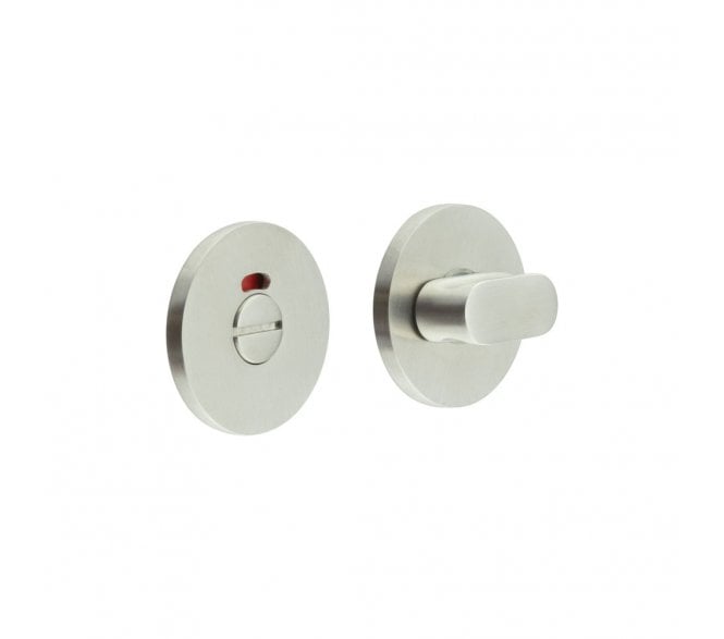 CRES GRADE 316 CR-801 Bathroom Turn & Release Set On Round Rose - w/ Indicator - Satin Stainless Steel