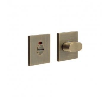 CRES GRADE 316 CR-801 Bathroom Turn & Release Set On Square Rose - w/ Indicator - Antique Brass PVD