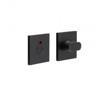 CRES GRADE 316 CR-801 Bathroom Turn & Release Set On Square Rose - w/ Indicator - Matt Black PVD