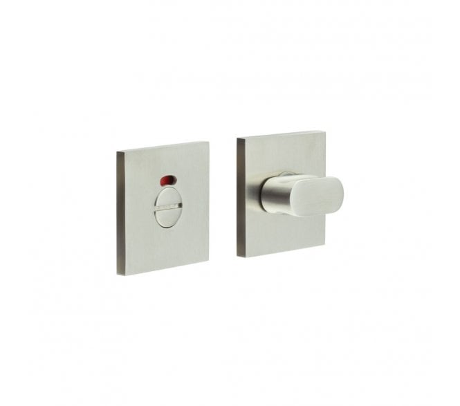 CRES GRADE 316 CR-801 Bathroom Turn & Release Set On Square Rose - w/ Indicator - Satin Stainless Steel