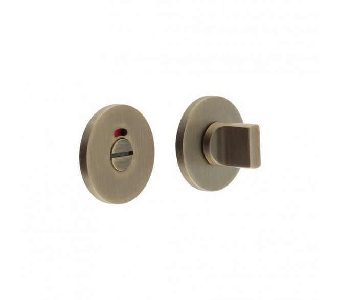 CRES GRADE 316 CR-802 Bathroom Turn & Release Set On Round Rose - w/ Indicator - Antique Brass PVD