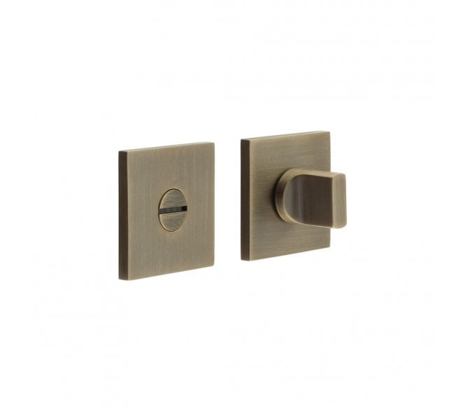 CRES GRADE 316 CR-802 Bathroom Turn & Release Set On Square Rose - Antique Brass PVD