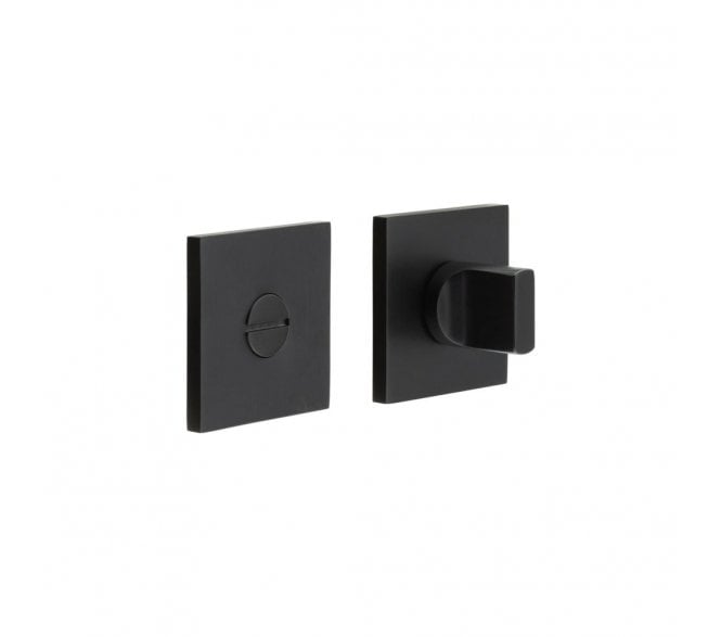 CRES GRADE 316 CR-802 Bathroom Turn & Release Set On Square Rose - Matt Black PVD