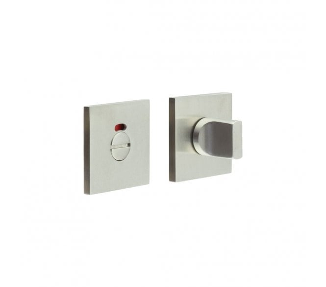 CRES GRADE 316 CR-802 Bathroom Turn & Release Set On Square Rose - w/ Indicator - Satin Stainless Steel