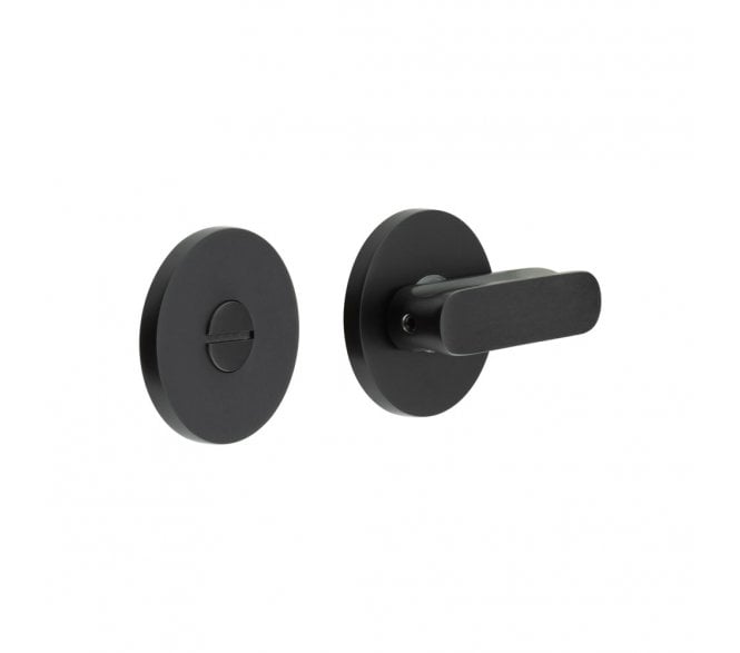 CRES GRADE 316 CR-803 Bathroom Turn & Release Set On Round Rose - Matt Black PVD