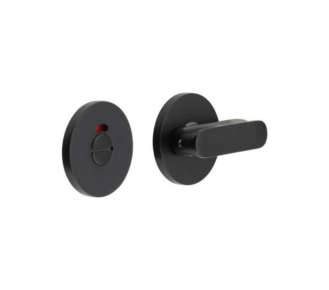 CRES GRADE 316 CR-803 Bathroom Turn & Release Set On Round Rose - w/ Indicator - Matt Black PVD
