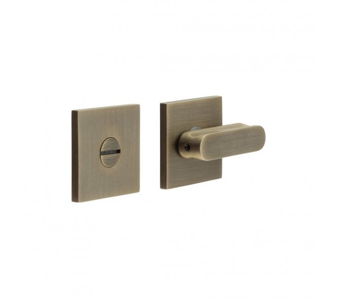 CRES GRADE 316 CR-803 Bathroom Turn & Release Set On Square Rose - Antique Brass PVD