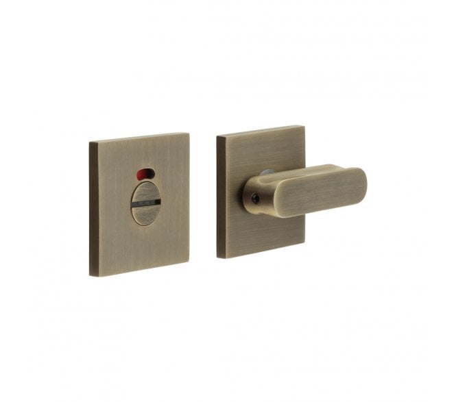 CRES GRADE 316 CR-803 Bathroom Turn & Release Set On Square Rose - w/ Indicator - Antique Brass PVD
