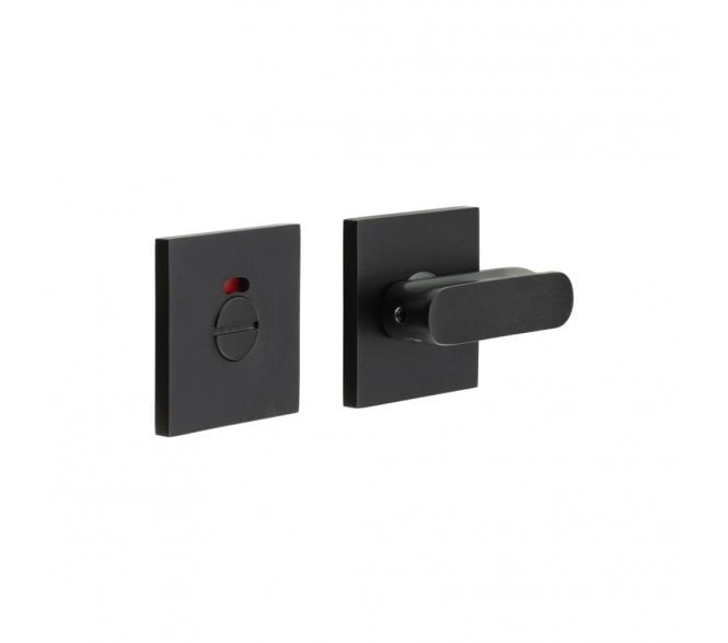 CRES GRADE 316 CR-803 Bathroom Turn & Release Set On Square Rose - w/ Indicator - Matt Black PVD
