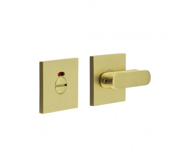 CRES GRADE 316 CR-803 Bathroom Turn & Release Set On Square Rose - w/ Indicator - Satin Brass PVD
