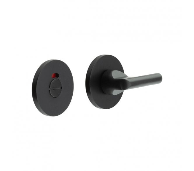 CRES GRADE 316 CR-804 Bathroom Turn & Release Set On Round Rose - w/ Indicator - Matt Black PVD