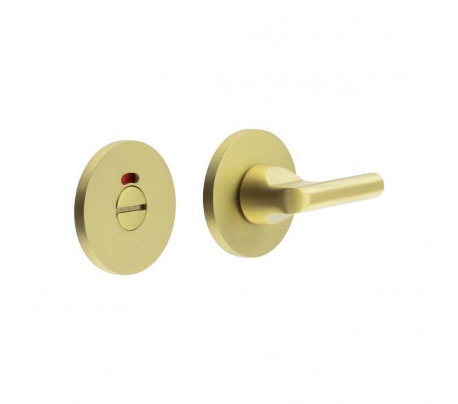 CRES GRADE 316 CR-804 Bathroom Turn & Release Set On Round Rose - w/ Indicator - Satin Brass PVD