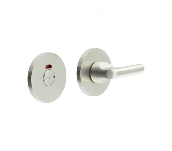 CRES GRADE 316 CR-804 Bathroom Turn & Release Set On Round Rose - w/ Indicator - Satin Stainless Steel