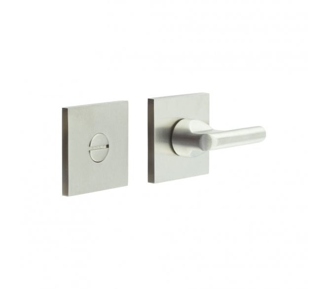 CRES GRADE 316 CR-804 Bathroom Turn & Release Set On Square Rose - Satin Stainless Steel