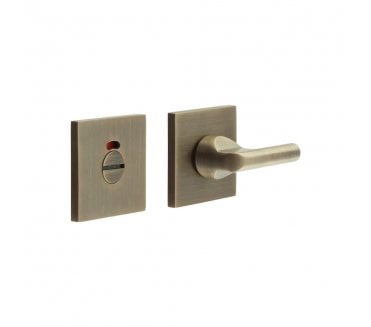 CRES GRADE 316 CR-804 Bathroom Turn & Release Set On Square Rose - w/ Indicator - Antique Brass PVD