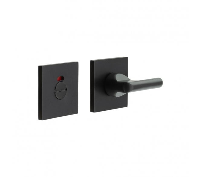 CRES GRADE 316 CR-804 Bathroom Turn & Release Set On Square Rose - w/ Indicator - Matt Black PVD