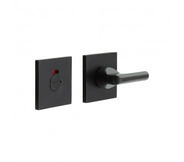 CRES GRADE 316 CR-804 Bathroom Turn & Release Set On Square Rose - w/ Indicator - Matt Black PVD
