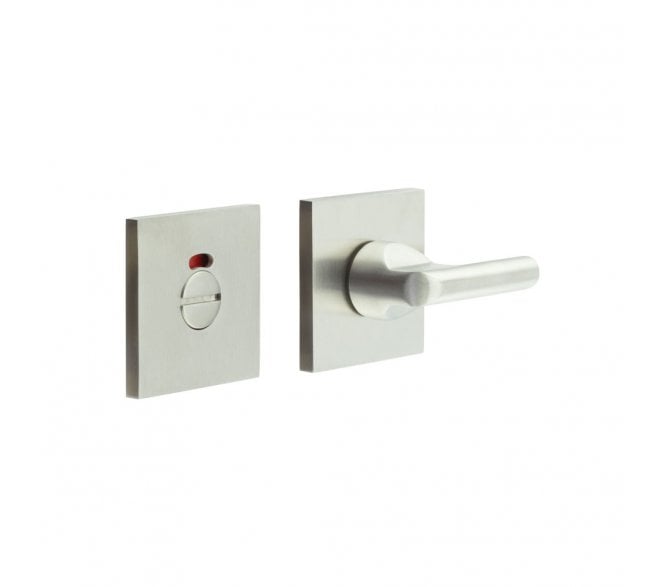 CRES GRADE 316 CR-804 Bathroom Turn & Release Set On Square Rose - w/ Indicator - Satin Stainless Steel