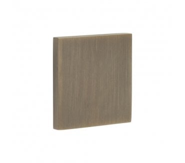CRES GRADE 316 CR-N10 Blank Square Rose Escutcheon Cover - Antique Brass PVD