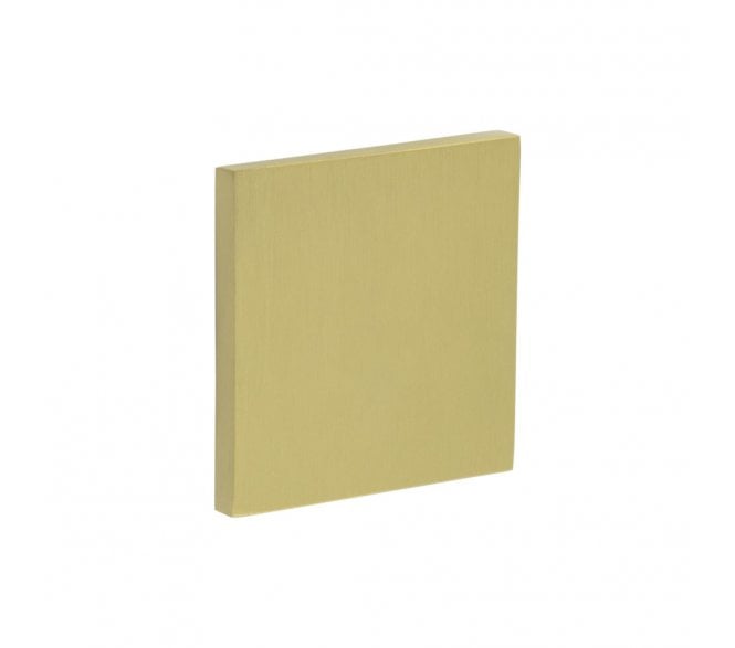CRES GRADE 316 CR-N10 Blank Square Rose Escutcheon Cover - Satin Brass PVD