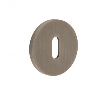 CRES GRADE 316 CR-R10 Standard Keyhole Round Rose Escutcheon - Antique Brass PVD