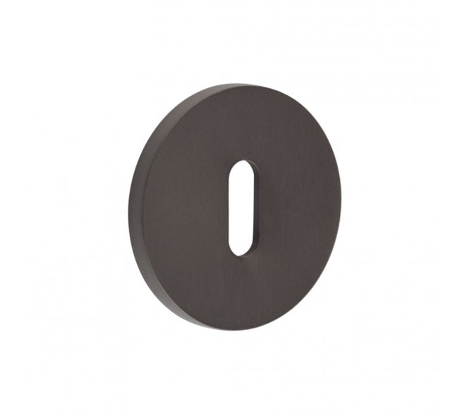 CRES GRADE 316 CR-R10 Standard Keyhole Round Rose Escutcheon - Dark Bronze PVD