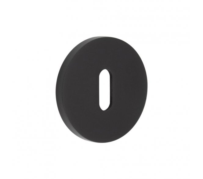 CRES GRADE 316 CR-R10 Standard Keyhole Round Rose Escutcheon - Matt Black PVD