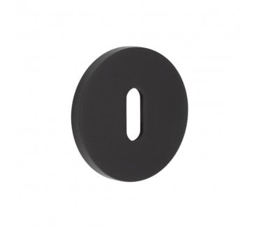 CRES GRADE 316 CR-R10 Standard Keyhole Round Rose Escutcheon - Matt Black PVD