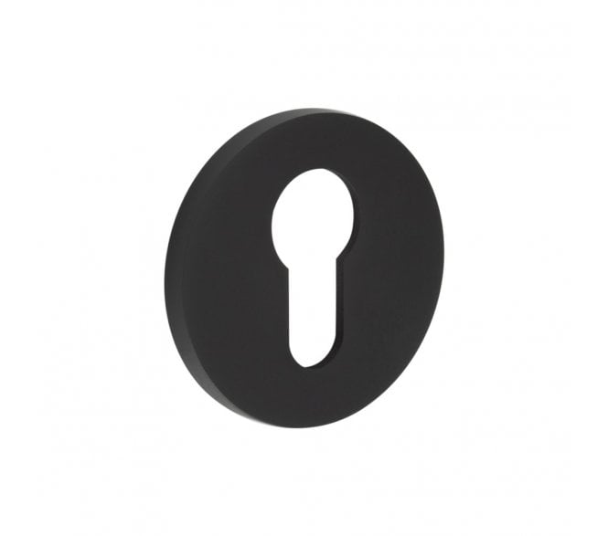 CRES GRADE 316 CR-S10 Euro Profile Round Rose Escutcheon - Matt Black PVD