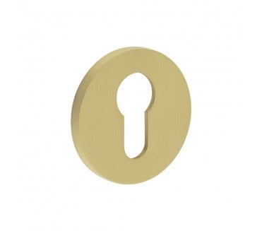 CRES GRADE 316 CR-S10 Euro Profile Round Rose Escutcheon - Satin Brass PVD