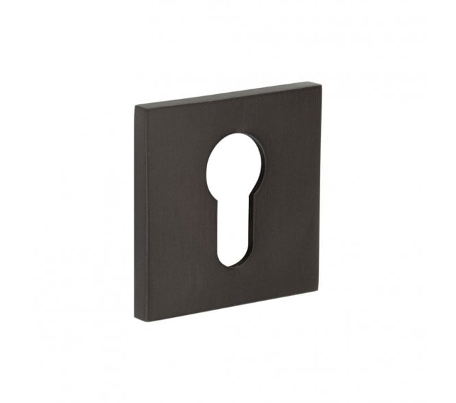 CRES GRADE 316 CR-T10 Euro Profile Square Rose Escutcheon - Dark Bronze PVD