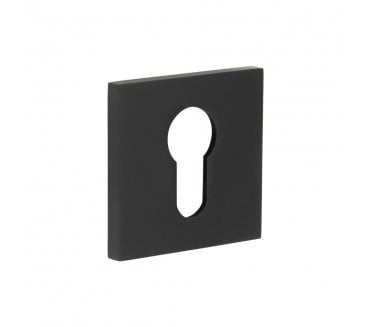 CRES GRADE 316 CR-T10 Euro Profile Square Rose Escutcheon - Matt Black PVD