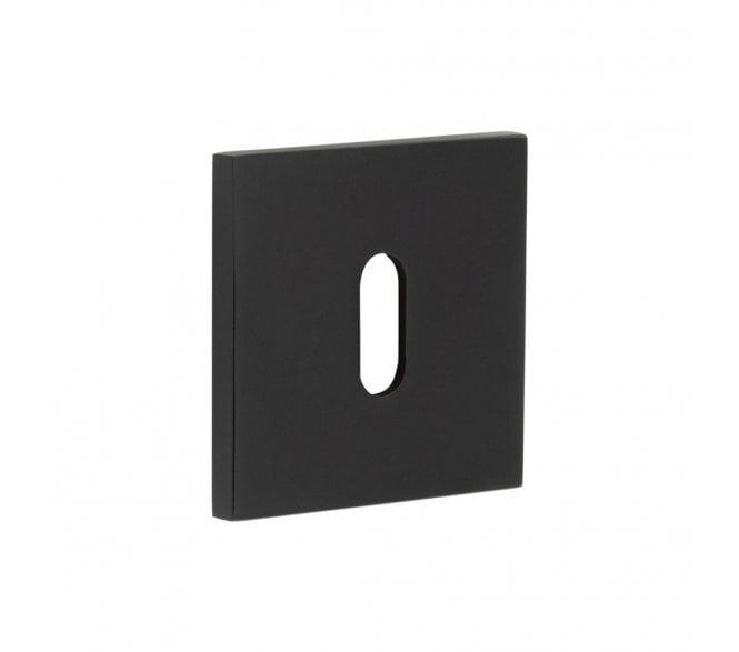 CRES GRADE 316 CR-T10 Standard Keyhole Square Rose Escutcheon - Matt Black PVD