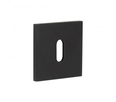 CRES GRADE 316 CR-T10 Standard Keyhole Square Rose Escutcheon - Matt Black PVD