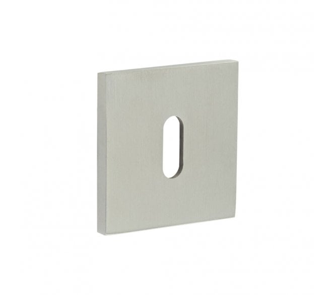 CRES GRADE 316 CR-T10 Standard Keyhole Square Rose Escutcheon - Satin Stainless Steel